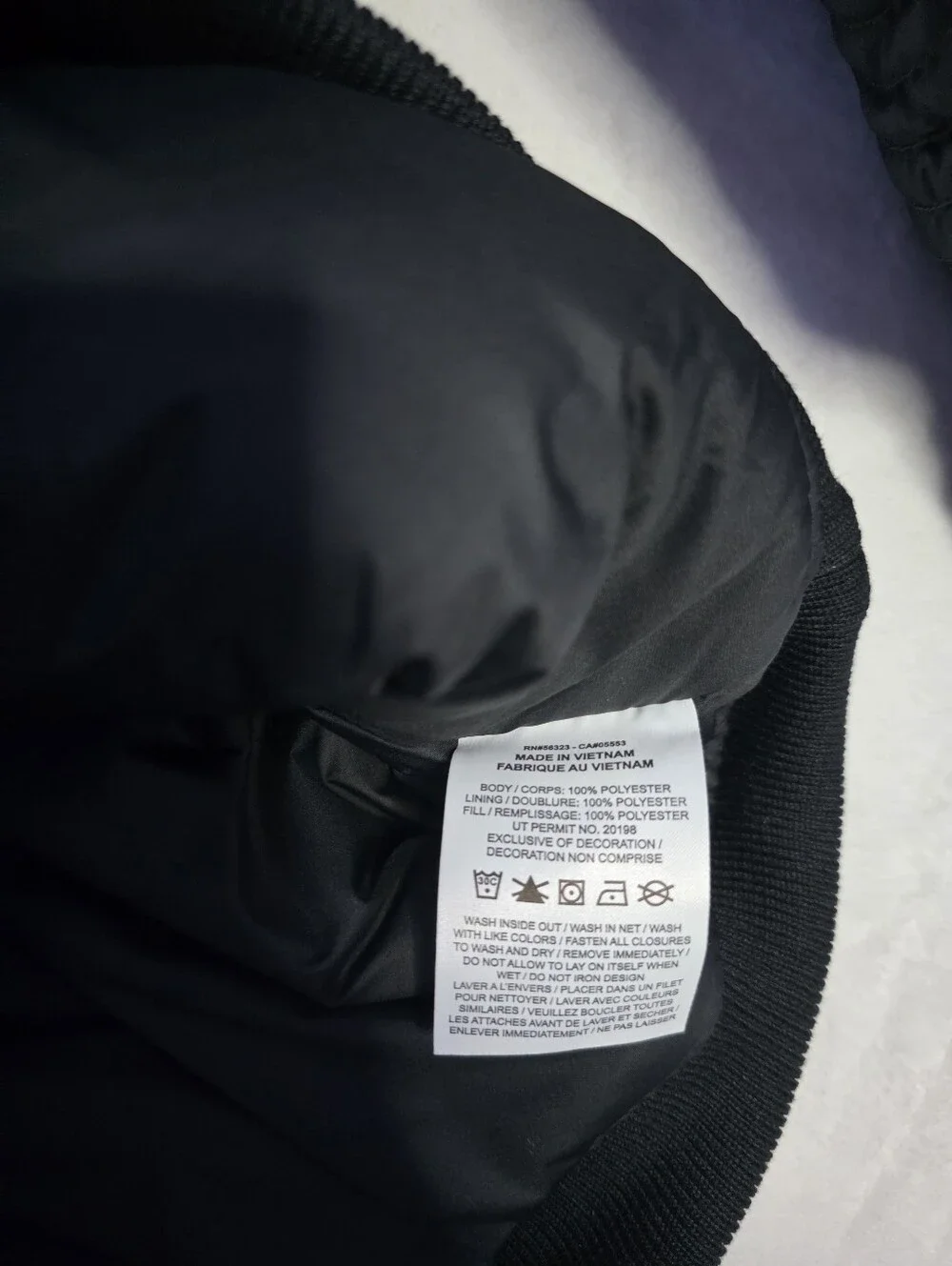 Nike Air Jordan Flight Black Quilted Bomber Jacket Men’s XL NWT